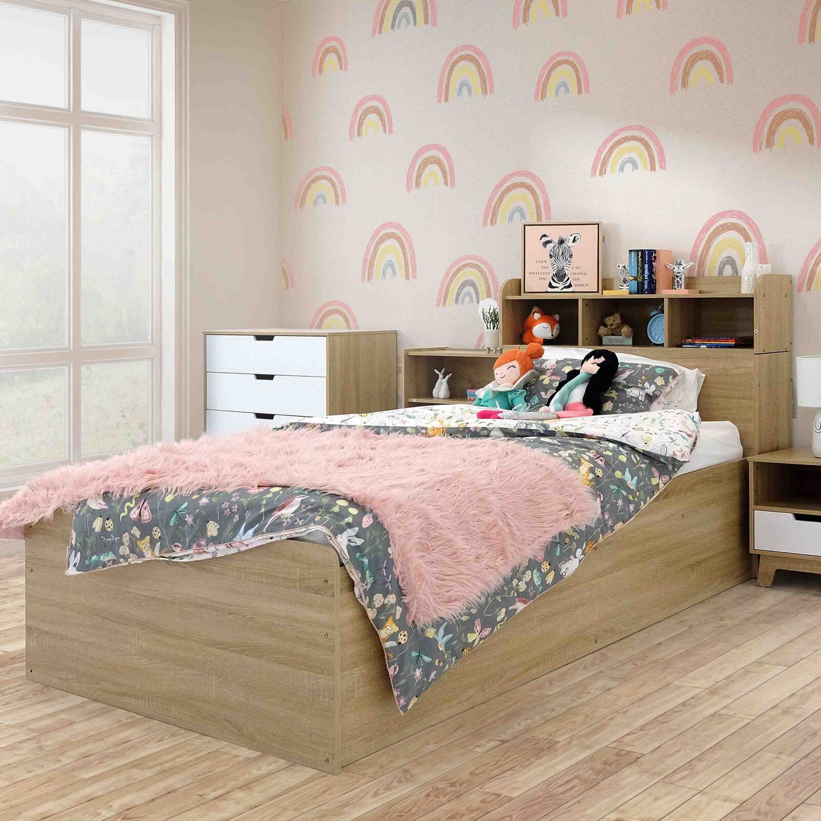 Finley Wooden Bed with Storage- Single or King Single |Wesco Hub