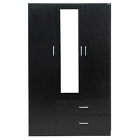 Redfern 3 Door 2 Drawer  Wardrobe Black
