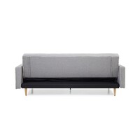 Sophia 3 Seater Sofa Bed White Pipping