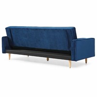 Sophia 3 Seater Sofa Bed Blue Velvet