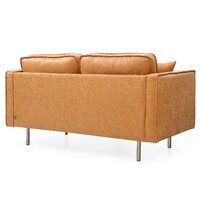 Bondi Faux Leather 2 Seater Sofa Brown