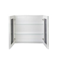 Bathroom Vanity 2 Door Storage Mirror Cabinet - White