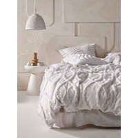 Amadora White Quilt Cover Set - Queen Bed