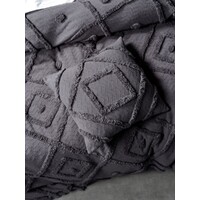 Adalyn Charcoal Quilt Cover Set - Queen