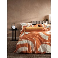 Arden Apricot Quilt Cover Set - Queen