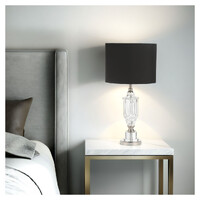 Janelle Silver Black Table Lamp