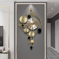 Jay Black and Gold Decorative Wall Clock