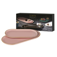 Asteria Pink Oblong Tray Set - Set of 2