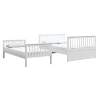 Seattle Single Over Double Bunk Bed with Trundle