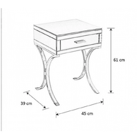 Aurelia Mirrored Bedside Table