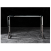 Jordan Console Table Stainless Steel and Tempered Glass