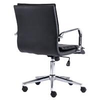 Hamel Black Faux Leather Office Chair