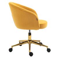 Kierra Yellow Velvet Office Chair