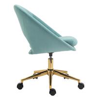 Octavia Mint Velvet Fabric Office Chair