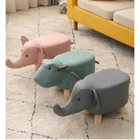 Pink Kids Ottoman Stool Deer Bench Seat