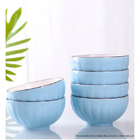 Blue Ceramic Dinnerware Set of 6