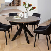 Arabella Round Dining Table Grey Oak
