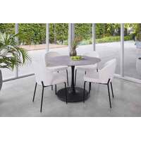 Solana Ceramic Round Dining Table Bulgarian Grey