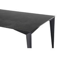 Clara Ceramic Outdoor Dining Table, Black 200cm