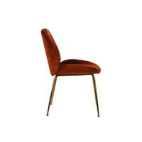 Ivonne Velvet Dining Chairs, Rust Set of 2
