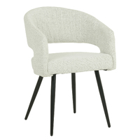 Isa Boucle Dining Chair, Sand Set of 2