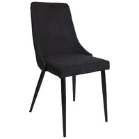 Davi Upholstered Dining Chair, Charcoal Set of 2