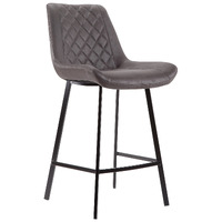Delphi Suede Barstools, Charcoal Set of 2