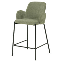 Lyka Upholstered Barstools, Sage Set of 2