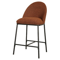 Avigail Boucle Barstools, Terracotta Set of 2