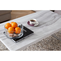 Megan Glass-Top Coffee Table