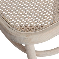 Selby Oak Timber & Rattan Dining Chair, White Wash