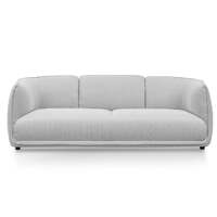 Jackson 3 Seater Fabric Sofa - Light Texture Grey