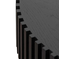 Sia Oak Round Coffee Table, Black