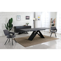 Oscar Ceramic & Metal Extension Dining Table