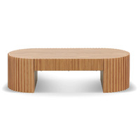 Francesca 1.3m Oval Coffee Table, Natural Oak