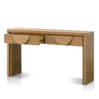 Chloe 140cm Console Table with Drawers - Dusty Oak