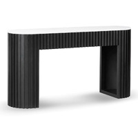 Ellington 1.5m White Marble Console Table - Black