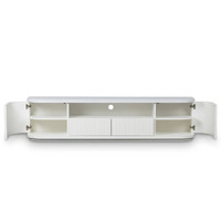 Cosmos 2m Veneer Top Entertainment TV Unit - Two Tone White