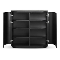Cosmos 100cm Wooden Storage Cabinet - Black