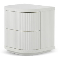 Cosmos Bedside Table - Full White