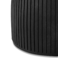 Flute 1.4m Round Dining Table - Full Black