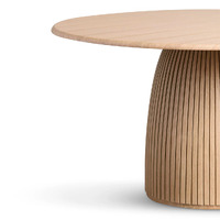 Flute 1.4m Round Dining Table - Natural