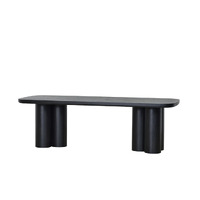 Colonna 2.4m Elm Dining Table - Full Black