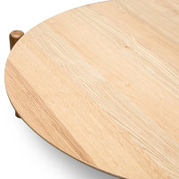 Nest of Ines Wooden Round Coffee tables - Natural