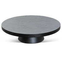 Jordana 1.1m Round Coffee Table - Black Oak