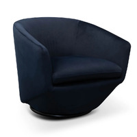 Blair Swivel Lounge Chair - Navy Velvet