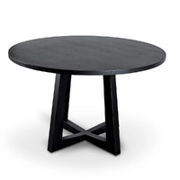 Kennedy 1.5m Round Dining Table - Black