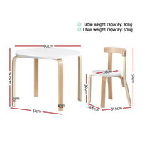 Hudson 3PCS Kids Table and Chairs Set Activity Toy Play Desk
