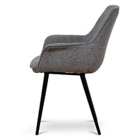 Set of 2 - Ariana Fabric Dining Chair - Spec Charcoal