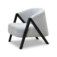 Charlie Fabric Armchair - Light Grey Fleck